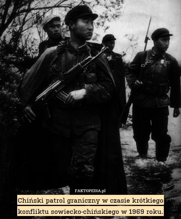 Chiński patrol graniczny w czasie krótkiego konfliktu sowiecko-chińskiego