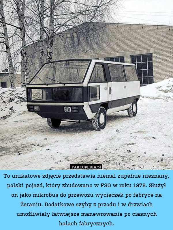 To unikatowe zdjęcie przedstawia niemal zupełnie nieznany, polski pojazd,