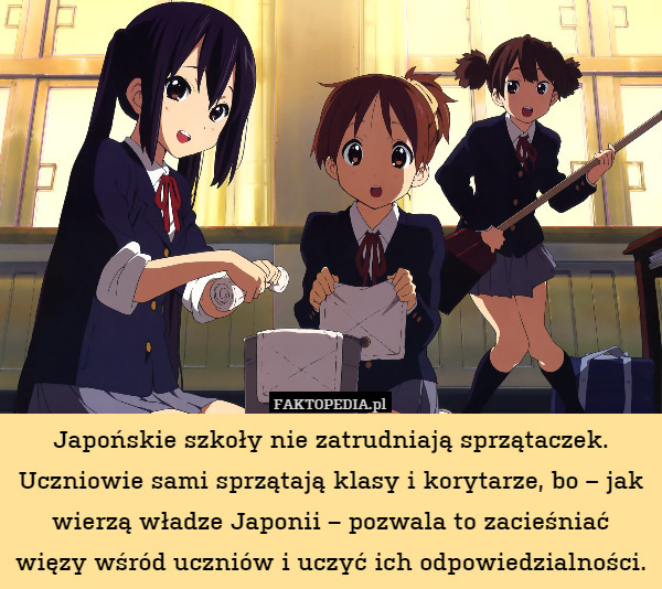 Japońskie szkoły nie zatrudniają sprzątaczek. Uczniowie sami sprzątają klasy