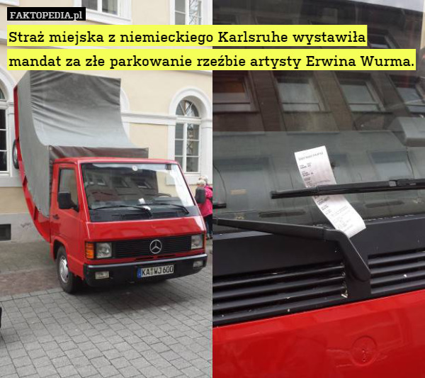 Straż miejska z niemieckiego Karlsruhe wystawiła mandat za złe parkowanie