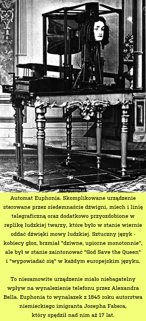 Automat Euphonia. Skomplikowane urządzenie sterowane przez siedemnaście