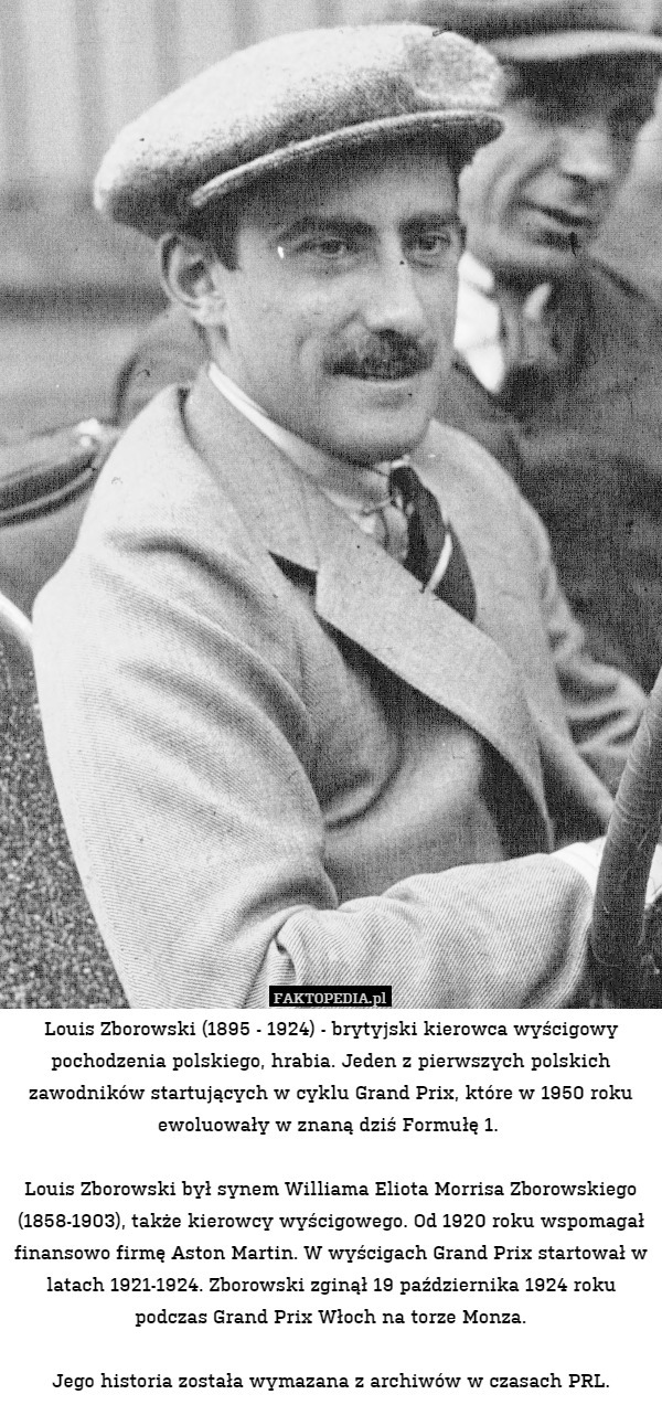 Louis Zborowski (1895 - 1924) - brytyjski kierowca wyścigowy pochodzenia
