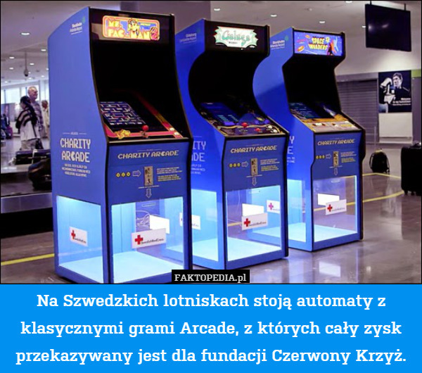 Na Szwedzkich lotniskach stoją automaty z klasycznymi grami Arcade z których