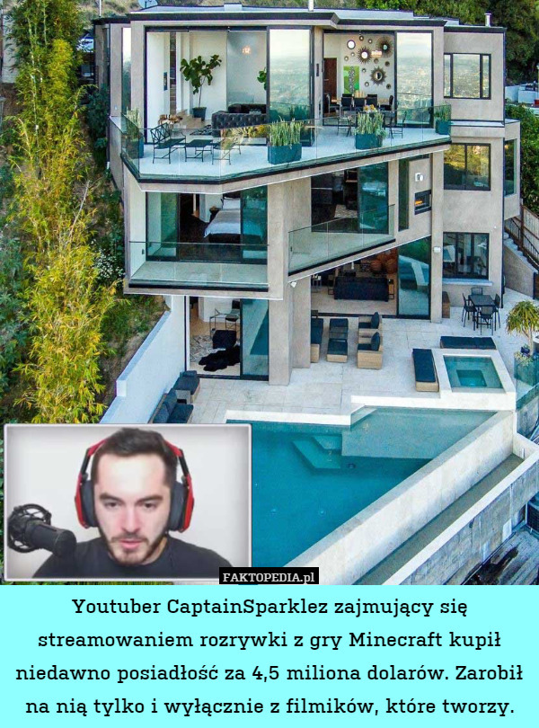 Youtuber CaptainSparklez zajmujący się streamowaniem rozrywki z gry Minecraft