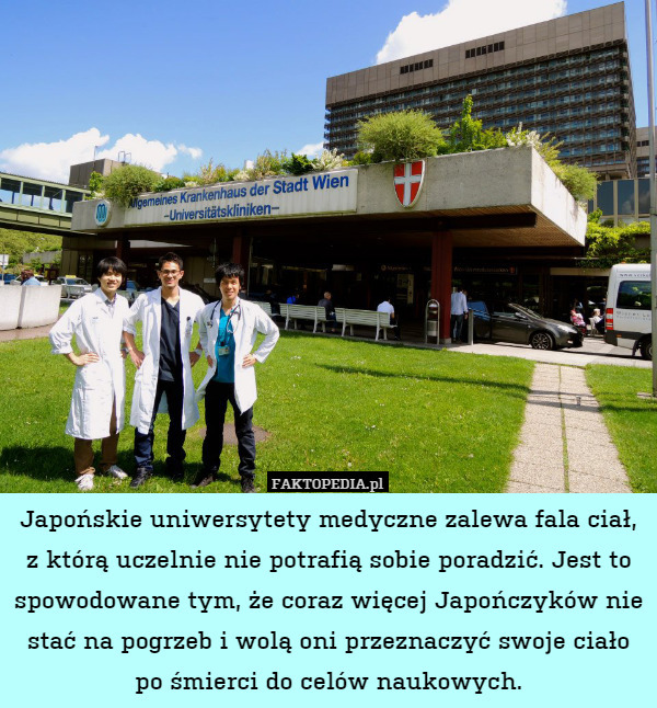 Japońskie uniwersytety medyczne zalewa fala ciał, z którą uczelnie nie potrafią