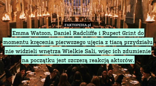 Emma Watson, Daniel Radcliffe i Rupert Grint do momentu kręcenia pierwszego