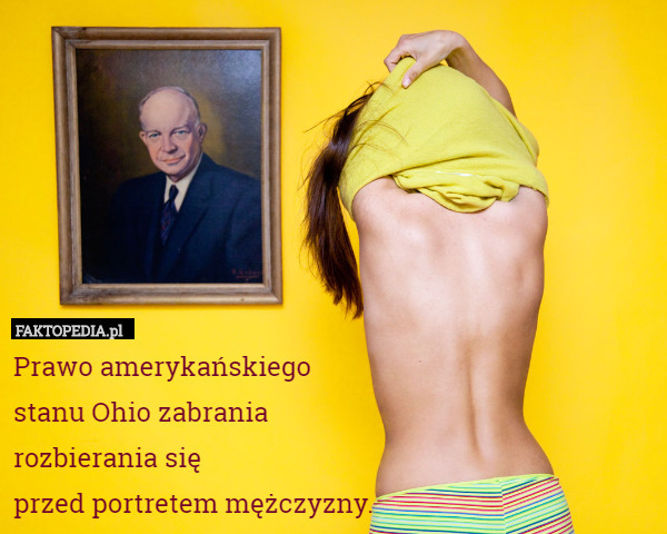 Prawo amerykańskiegostanu Ohio zabraniarozbierania sięprzed portretem