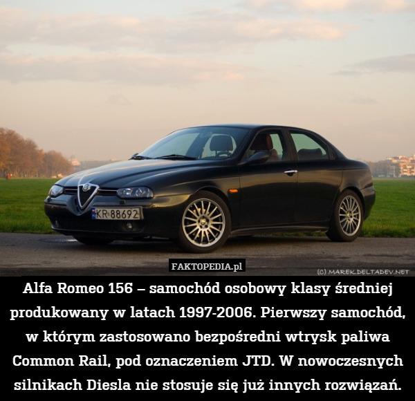 Alfa Romeo 156 – samochód osobowy klasy średniej produkowany w latach 1997-2006.