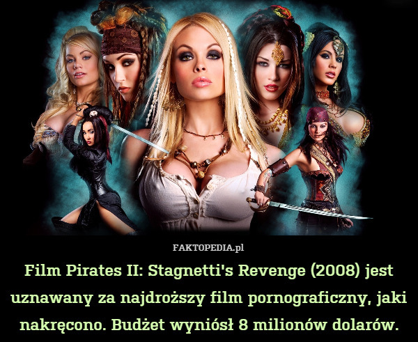 Film Pirates II: Stagnetti's Revenge (2008) jest uznawany za najdroższy