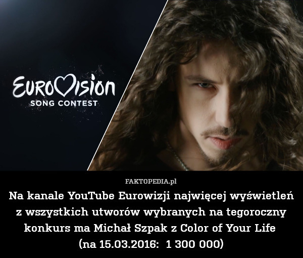 Na kanale YouTube Eurowizji najwięcej wyświetleń z wszystkich utworów wybranych