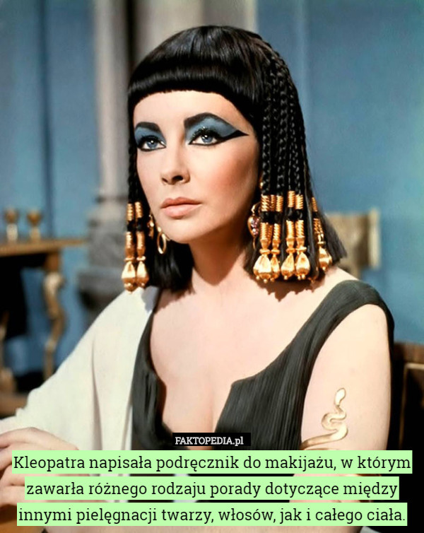 Kleopatra napisała podręcznik do makijażu, w którym zawarła różnego rodzaju