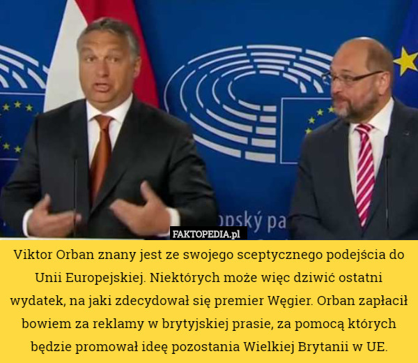 Viktor Orban znany jest ze swojego sceptycznego podejścia do Unii Europejskiej.