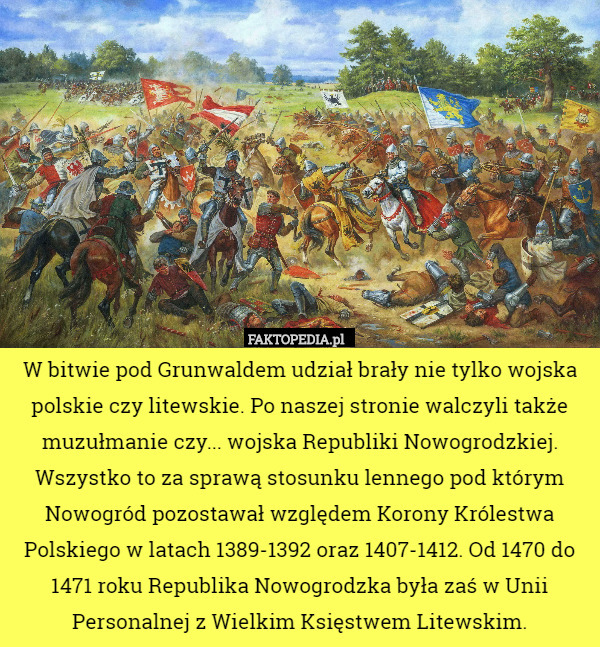 W bitwie pod Grunwaldem udział brały nie tylko wojska polskie czy litewskie.