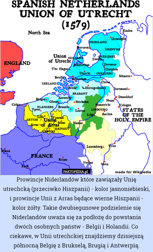 Prowincje Niderlandów które zawiązały Unię utrechcką (przeciwko Hiszpanii)