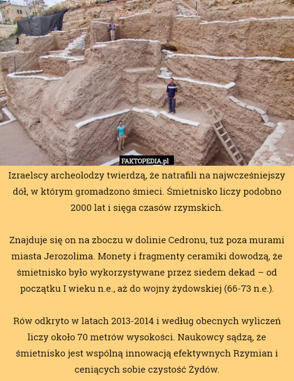 Izraelscy archeolodzy twierdzą, że natrafili na najwcześniejszy dół, w którym
