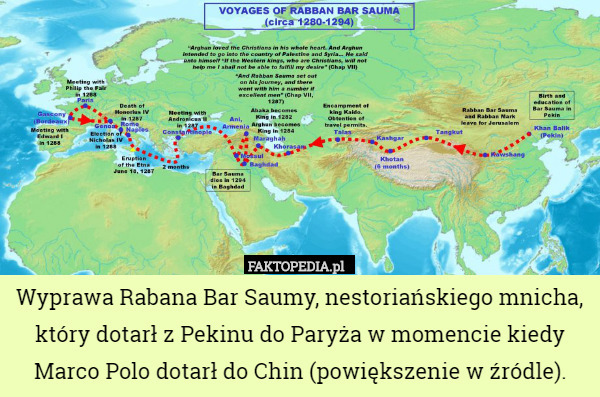 Wyprawa Rabana Bar Saumy, nestoriańskiego mnicha, który dotarł z Pekinu