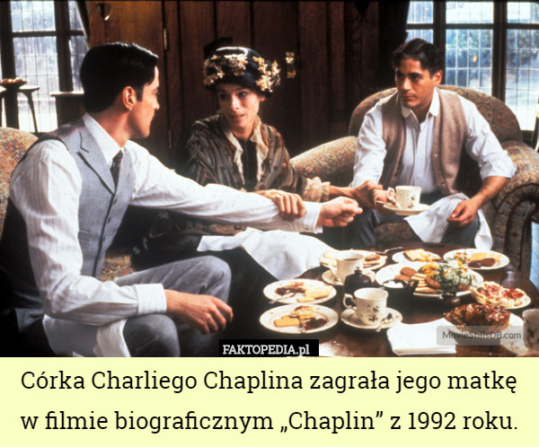 Córka Charliego Chaplina zagrała jego matkę w filmie biograficznym „Chaplin”