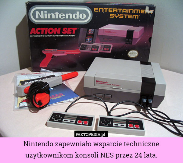 Nintendo zapewniało wsparcie techniczne użytkownikom konsoli NES przez 24