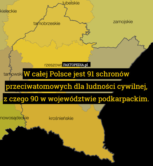 W całej Polsce jest 91 schronów przeciwatomowych dla ludności cywilnej,