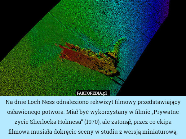 Na dnie Loch Ness odnaleziono rekwizyt filmowy przedstawiający osławionego