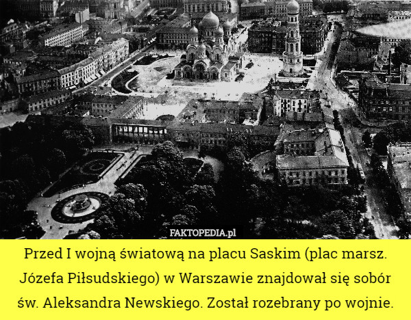 Przed I wojną światową na placu Saskim (plac marsz. Józefa Piłsudskiego)