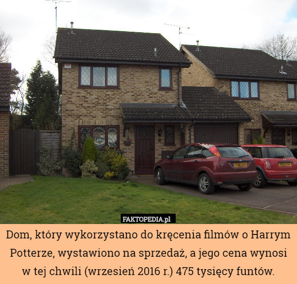 Dom, który wykorzystano do kręcenia filmów o Harrym Potterze, wystawiono