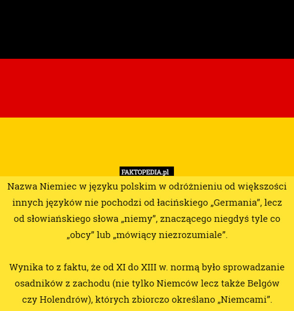 Nazwa Niemiec w języku polskim w odróżnieniu od większości innych języków