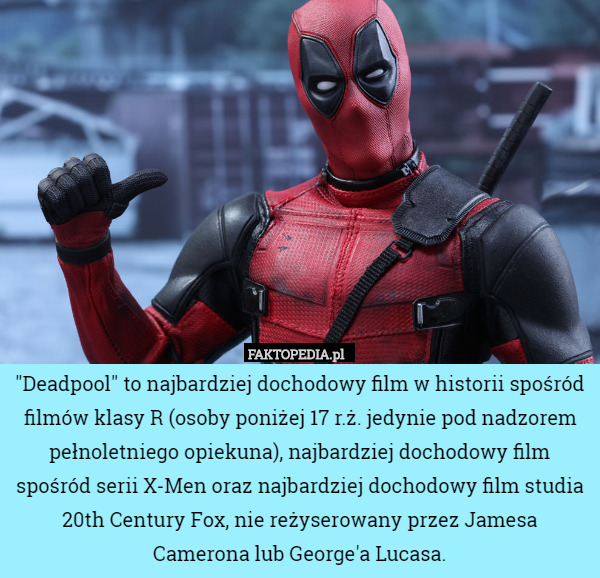 "Deadpool" to najbardziej dochodowy film w historii spośród filmów