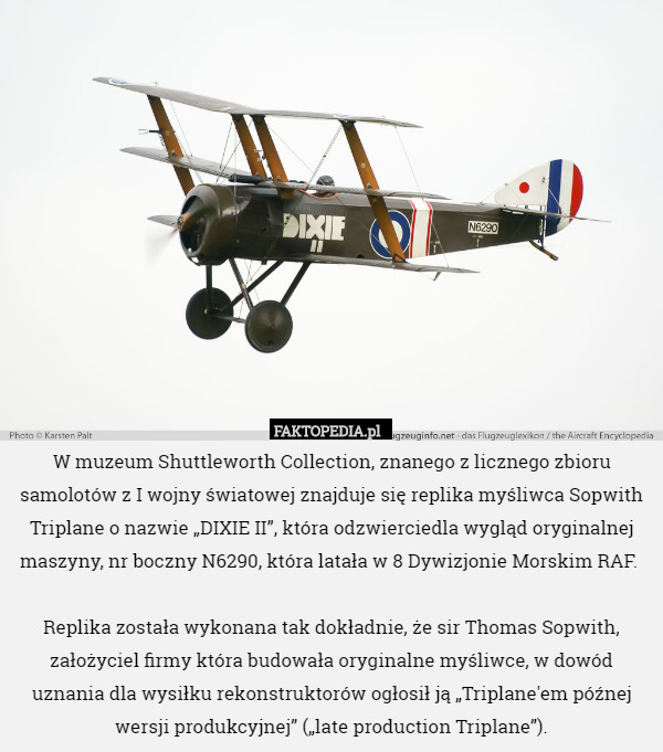 W muzeum Shuttleworth Collection, znanego z licznego zbioru samolotów z