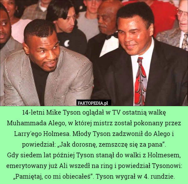 14-letni Mike Tyson oglądał w TV ostatnią walkę Muhammada Alego