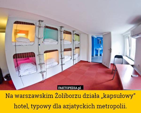 Na warszawskim Żoliborzu działa 'kapsułowy' hotel, typowy dla