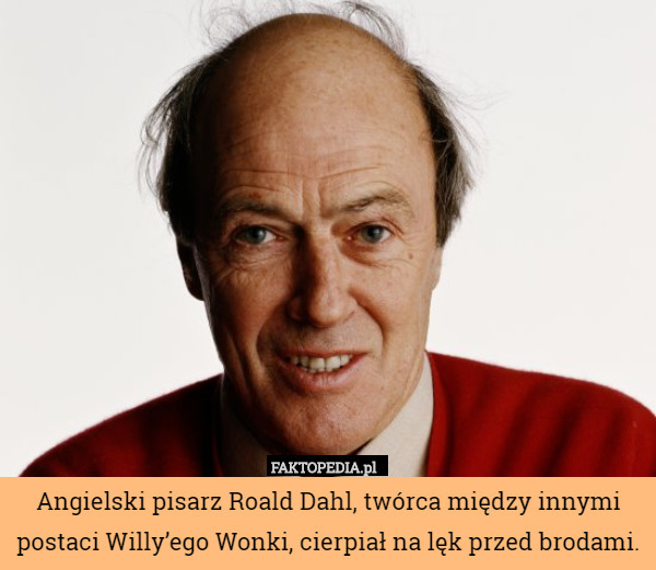 Angielski pisarz Roald Dahl, twórca między innymi postaci Willy’ego Wonki,
