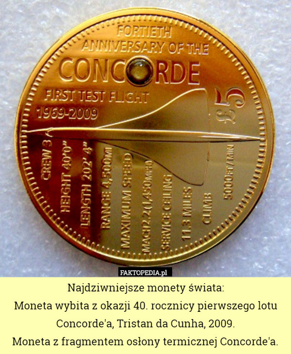 Najdziwniejsze monety świata:Moneta wybita z okazji 40. rocznicy pierwszego