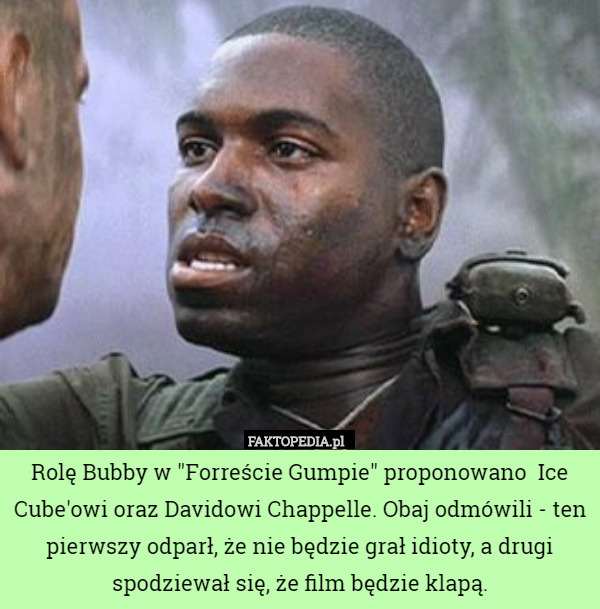 Rolę Bubby w "Forreście Gumpie" proponowano  Ice Cube'owi