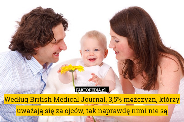 Według British Medical Journal, 3,5% mężczyzn, którzy uważają się za ojców,