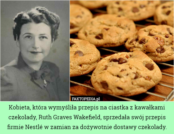 Kobieta, która wymyśliła przepis na ciastka z kawałkami czekolady, Ruth