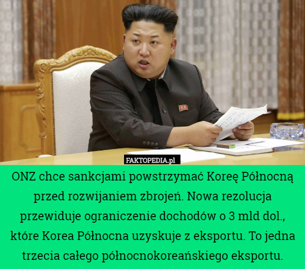 ONZ chce sankcjami powstrzymać Koreę Północną przed rozwijaniem zbrojeń.
