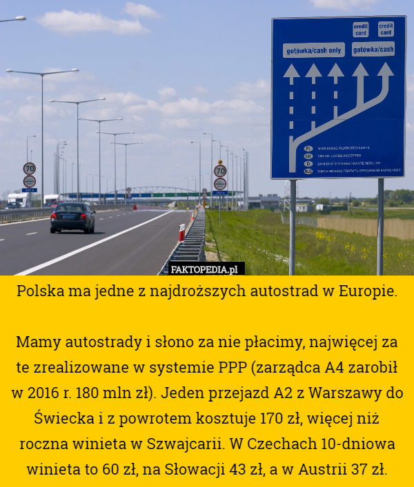 Polska ma jedne z najdroższych autostrad w Europie. Mamy autostrady i słono