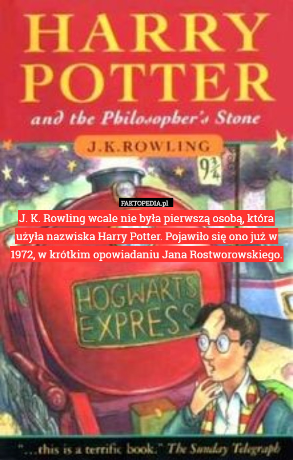 J. K. Rowling wcale nie była pierwszą osobą, która użyła nazwiska Harry