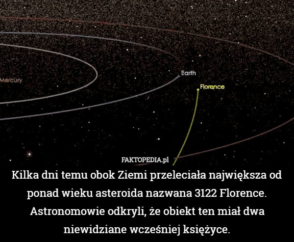 Kilka dni temu obok Ziemi przeleciała największa od ponad wieku asteroida