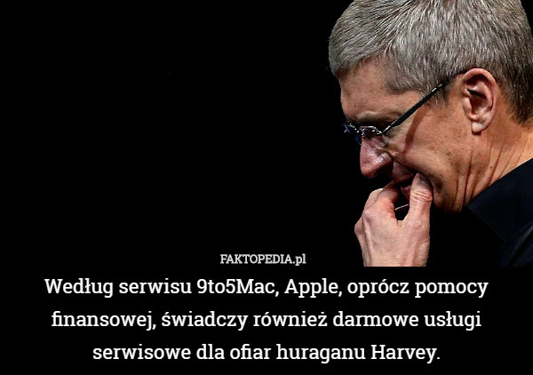 Według serwisu 9to5Mac, Apple, oprócz pomocy finansowej, świadczy również