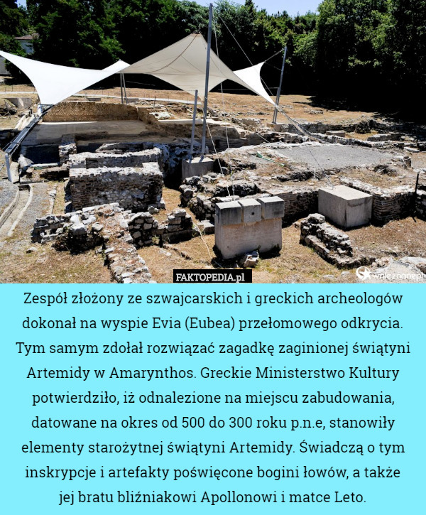 Zespół złożony ze szwajcarskich i greckich archeologów dokonał na wyspie...