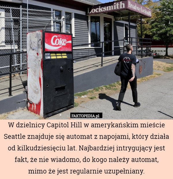 W dzielnicy Capitol Hill w amerykańskim mieście Seattle znajduje się automat...