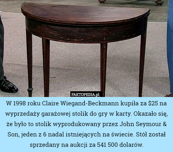 W 1998 roku Claire Wiegand-Beckmann kupiła za $25 na wyprzedaży garażowej...