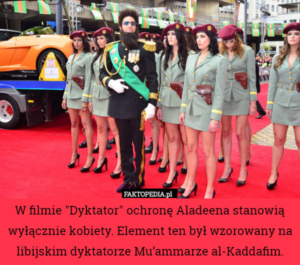 W filmie "Dyktator" ochronę Aladeena stanowią wyłącznie...