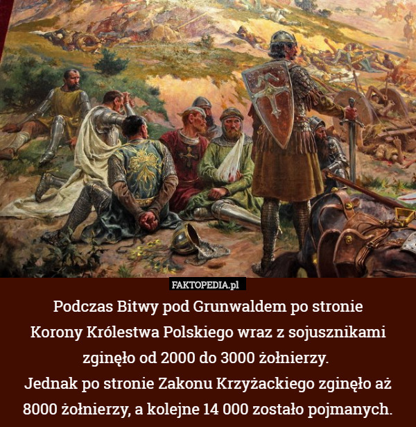 Podczas Bitwy pod Grunwaldem po stronie
 Korony Królestwa Polskiego wraz