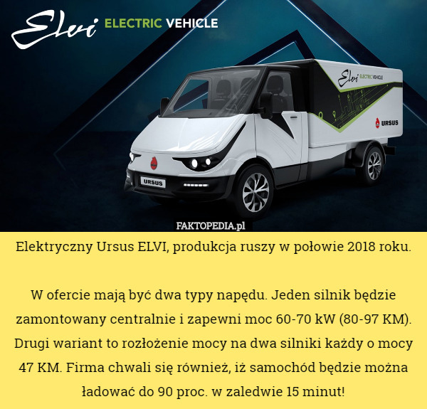 Elektryczny Ursus ELVI, produkcja ruszy w połowie 2018 roku. W ofercie mają...
