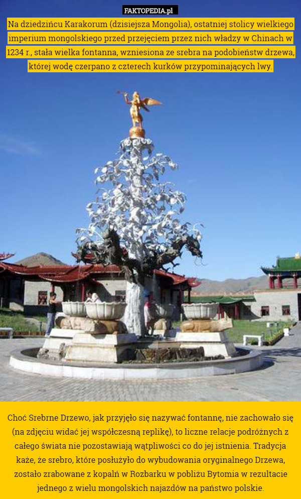 Na dziedzińcu Karakorum (dzisiejsza Mongolia), ostatniej stolicy wielkiego