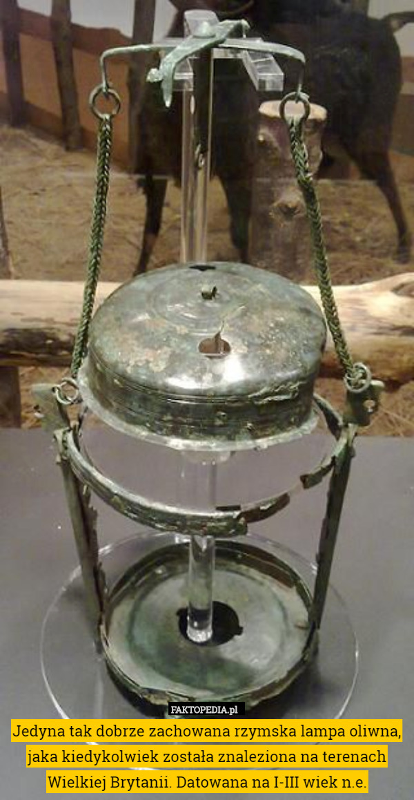Jedyna tak dobrze zachowana rzymska lampa oliwna, jaka kiedykolwiek została