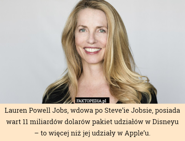Lauren Powell Jobs, wdowa po Steve’ie Jobsie, posiada wart 11 miliardów